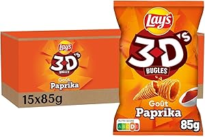 LAY'S 3D'S Bugles Paprika Lot de 15x85g
