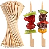 120 PCS Bamboo Skewers for Appetizers, 12 cm Toothpicks, Cocktail Picks for Drinks, Fruit Kababs, Sausage, Barbecue Snacks, N