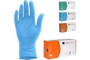 ABENA Nitrilhandschuhe M, 200 Stück – Einmalhandschuhe Blau, handschuhe einweg, puderfreie & latexfreie – Einweghandschuhe in S, M, L & XL verfügbar
