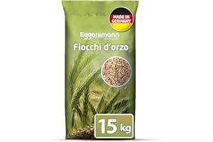 Eggersmann Fiocchi d'orzo 15 kg – Mangime Singolo ad Alto Contenuto energetico – Fiocchi d'orzo Adatti per Cavalli, Pony, polli e Piccoli Animali – Ideale per intolleranza all'avena