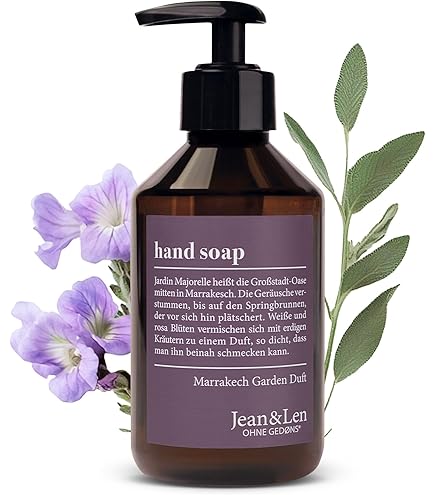 Jean & Len Hand- en lichaamswas Blood Orange & Vetiver, fruitig-bosachtige geur, vloeibare zeep in navulverpakking, zonder parabenen, siliconen & microplastics, veganistisch, 1.5L