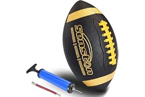 Senston Football Americain Unisexe-Jeune Ballon Football Américain en Cuir Composite Durable au Toucher Doux