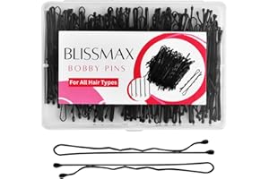 BLISSMAX Bobby Pins 100 Pcs, 5cm Long Hair Grips with Storage Box Thicker & Strong Kirby Pins for All Hair Types – Hair Clips Perfect for Daily Wearing, Casual, Formal Hair Styling Makeup Weddings