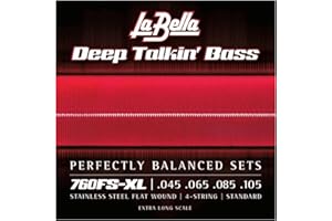 La Bella 760FS Deep Talkin' Bass Flatwound Bass Strings - Extra Long