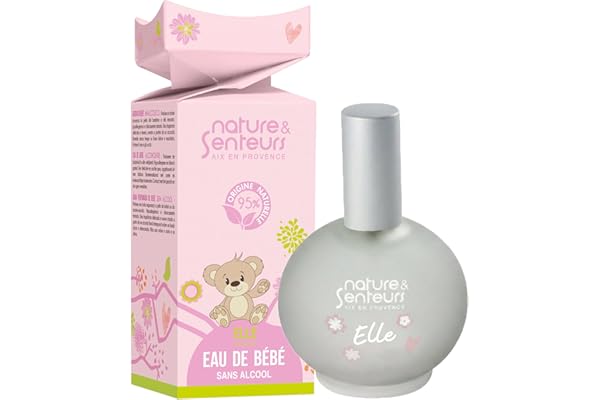 Eau de senteur bébé filles 50ml ● Eau de bébé naturelle fabriquée en France ● Parfum sans danger : sans alcool ni colorants ● ELLE Nature & Senteurs