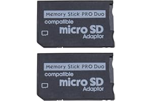 Be in Your Mind Zestaw 2 adapterów kart pamięci Micro SD do Pro Duo, kompatybilny z aparatami Sony PSP Console 1000 2000 3000