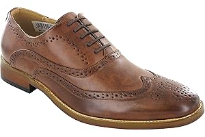 GOOR Mens Brown Brogue Casual Lace Up Shoes Size UK 8-12