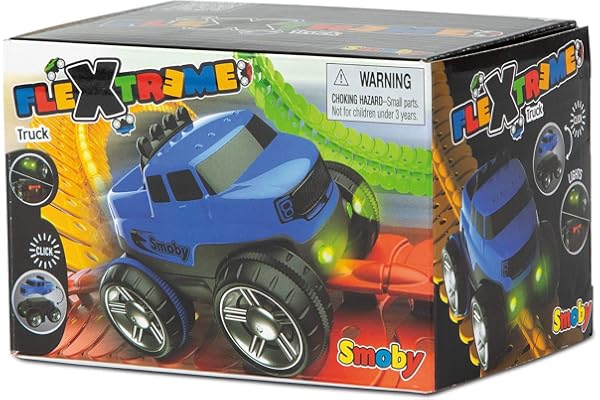 Smoby - FleXtreme - Camion - Effets Lumineux - Carrosserie Clipsable et Interchangeable - Piles Incluses - A Partir de 4 Ans