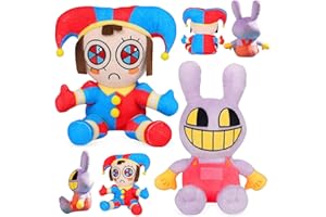 AOMANTIC SARL The Amazing Digital Circus Plush, Pomni Plushies Toy, Circus Joker Plush Toy, Digital Circus Plush, Muñeco De Peluche De Payaso, Linda Figura de Peluche Pomni, Para Amantes De La Animación (M2)