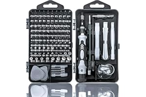 DONGQI Precision Screwdriver Set 115 in 1 Small Screwdriver Set with 101 Precision Bits Micro Screwdriver Set for Computer, Laptop, PC, Phone, MacBook, iPhone, PS4, Xbox, Watch, Glasses, Ring Repair