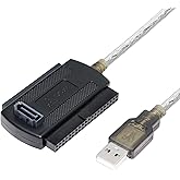 SinLoon Cavo adattatore da USB a SATA IDE da USB 2.0 a 2.5/3.5/5.25" IDE e SATA (5 m bianco)