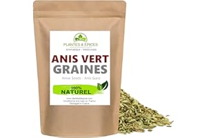 GÉNÉRIQUE Plantes & Epices - Graines d'Anis Vert en graines Qualité BIO - Sachet Fraîcheur Biodégradable Refermable (50g)