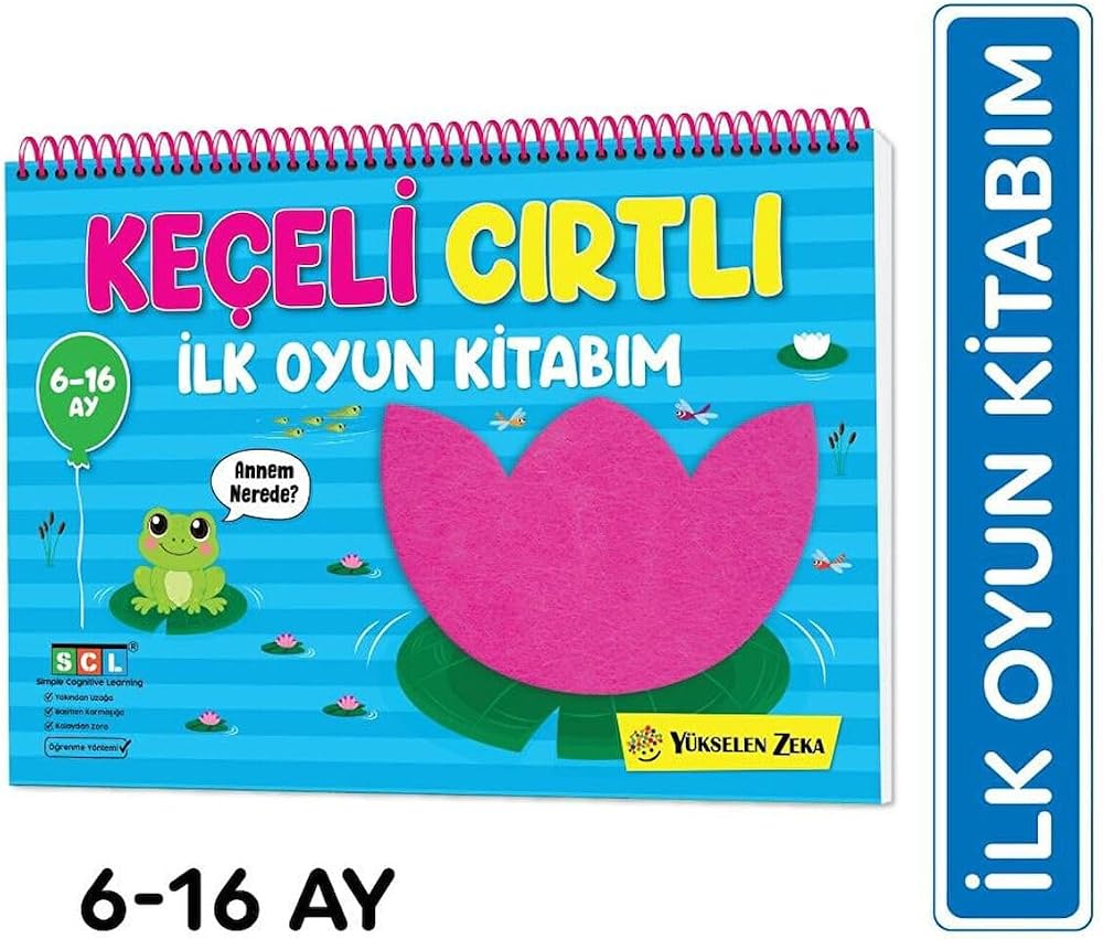 yükselen zeka İlk Cırt Cırtlı Keçeli Etkinlik Kitabım - İlk Oyun Kitabım (6-16 Ay), 978-625-7632-78-2