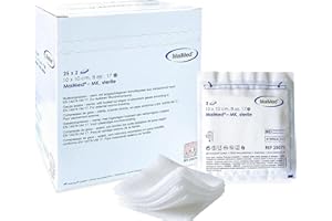‎HANSAGT MEDICAL Kompressen Sterile 10x10cm 50 Stück Wundkompressen STERIL 8 Lagen Wundauflage Verbandsmaterial Mullkompressen Wundgaze Kompresse zur Wundversorgung Blutabsorption+E-Book (über Gesundheit)