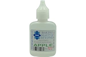 Baking Beauty and Beyond Concentrated Food Flavouring Oil - Dozens of Professional Quality Food Grade Flavouring Oil for Candy Making, Baking, Cooking, Lip Balm and Lip Gloss - Apple (30ml)