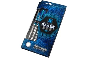 ‎HARROWS Harrows Blaze Inox Darts | Softdarts-Set mit Tragetasche |16g und 18g| Enthält Supergrip-Schäfte und 100-Mikron-Marathon-Flights-16g