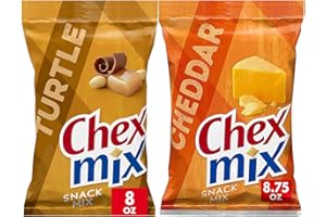 GIFTOLUXE Chex Mix Cheddar Snack Mix Large Bag 1 x 248g and Chex Mix Turle Snack Mix Large Bag 1 x 248g | American Snacks