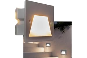 UNIVERSO Faretto segnapassi IP65 LED 3W incasso scatola 503 scale giardino viale gradini (4000K, Grigio)