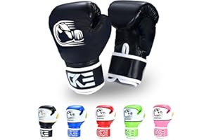 CKE Enfants Gants de Boxe pour Enfants Garçons Filles Junior Jeunes Tout-Petits Âge 5-12 Ans Entraînement Gants de Boxe pour Sac de Frappe Kickboxing Muay Thai