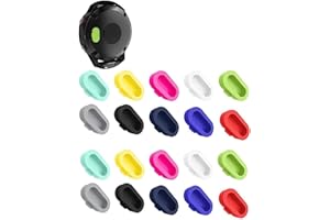 CKANDAY 20 sztuk kolorowych ochraniaczy na port ładowarki, kompatybilne z Fenix 6X, 6S, 65, 5S, 5X Plus, Garmin Vivoactive 4, 4 s, 3, muzyka, Forerunner 935, S60, Quatix5, Vivosport, zamiennik wtyczki