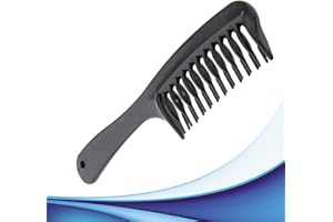 VL SOLUTION Pettine districante a denti larghi. Spazzola antiforfora e antistatica. Pettine per uomo e/o donna ideale per capelli lunghi ricci folti. Pettine Styling acconciature professionali Hair Style.