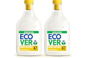 Ecover Fabric Softener, Fabric Conditioner to Soften Your Clothes, Fresh Gardenia & Vanilla Scent, 2 x 47 Washes, 2 x 1.43L