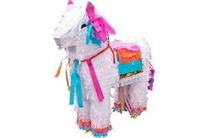 Goodtimes Pinata Lama Weiß/Bunt 48cm hoch Partyspiel Zum Befüllen mit Süßigkeiten und zerschlagen Als Geschenkidee für Geburtstag Hochzeit JGA