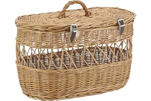 AUBRY GASPARD Panier de Transport en Osier Buff