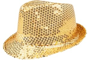 Boland - Sombrero de lentejuelas, unisex, vestido de discoteca, accesorio, carnaval, disfraz, fiesta de disfraces, fiesta temática
