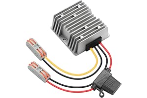 YBBOTT DC 20A 240W 24V a 12V Convertidor de Potencia Convertidor de Potencia a Prueba de Agua Adecuado para Equipos CNC Switchgear Paneles Fotovoltaicos y más