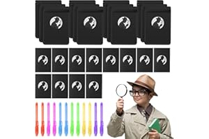 OSDUE Kits de détective espionnage pour Enfants, 36pcs Set d'explorateur avec Stylo Secret Carnet de Notes pour Anniversaire d'enfant Jeu de Rôle Cadeaux d'anniversaire pour Enfants