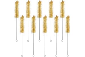 Labasics Pennelli per Provette, Set da 10 Pennelli per Lavare Provette con Setole e Punta Radiale Adatta all'Uso in Laboratorio, Taglia S