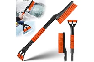 JSUEU Auto Eiskratzer, 2 in 1 Eiskratzer Auto mit Schneebesen mit Schaumstoffgriff Eiskratzer Schneebürste Abnehmbarer Schneekratzer 64cm Windschutzscheibe EIS und Schnee Reinigungsbürste für SUV LKW