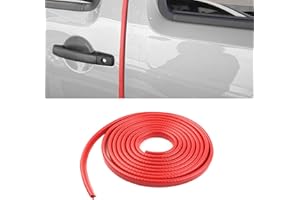 deemars Protezioni per il Bordo Della Porta Dell'auto, Protettore Della Porta Dell'auto, Accessori Esterni Dell'automobile 16.4FT U forma Bordo Trim Guarnizione Protettore per le Automobili (Rosso)