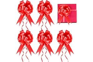 Prmape 30 Pcs Lazo Regalo Rojo, Lazos Adorno Coche Boda, Lazos Decorativos Boda, Lazo Regalo Coche para Decoración Boda Mesa Coche Fiesta Comunión DIY