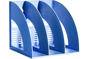 Portariviste da Scrivania, HAIYUU Portadocumenti A4 Organizer da Scrivania Porta Libri da Scrivania, Portariviste a 3 Scomparti per Documenti Riviste Libri Ufficio, Casa, Organizzazione