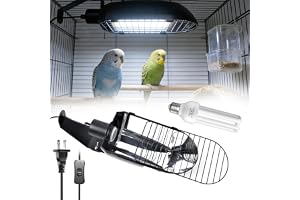 GlowUp UVB 2.4 fågellampa kombinationssats, E27-uttag med UVB-lampa 20W E27 för fåglar och reptiler