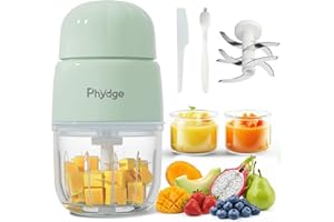 Phydge Barnmatsmaskin, babymat purébryggare, grön babymatberedare babymatberedare för barnmat, frukt, grönsaker, kött
