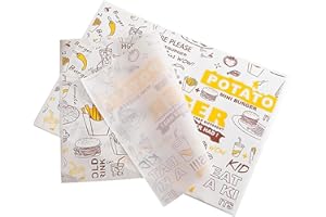 LA LLARETA 100 Feuilles Fromage Wrap Papier, Papier Emballage Alimentaire, Étanche et Résistant à l'huile, pour Sandwich/Pain/Gâteau/Burger