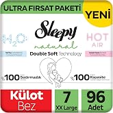 Sleepy Natural Double Soft Ultra Fırsat Paketi K&uuml;lot Bez 7 Numara Xxlarge 96 Adet