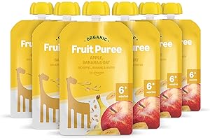 by Amazon Organic Apple, Banana & Oat Pouch - 6 x 90g - Previously Mama Bear