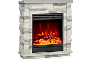 ‎KLARSTEIN Klarstein Elektrokamin, Elektro Heizungen 1800 W, für Wohnzimmer & Innenräume, Elektrischer Kamin mit LED Flammen, mit Fernbedienung, Elekroofen-Kamin, Automatische Temperaturregelung