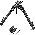 Zeadio Pivot Tiltable Bipod with Sling Mount and Adapter for Picatinny Weaver Rail, 7 to 10 Inches