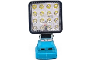 GENERIC LED Work Light for Makita 18V Li-ion Battery, ZDOZITZ 18W 5400LM for Makita Light with Dual USB Charging Port（Tool Only）