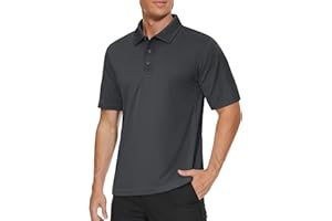 MAGCOMSEN Men's Breathable Quick Dry Golf Polo Shirt Summer Outdoor Lightweight Short Sleeved Shirts