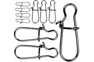 SHADDOCK Duo-Lock Fishing Snaps Nice Swivel Lock Snaps Stainless Steel Fishing Lure Hook Connector Saltwater Fishing Gear Accessories