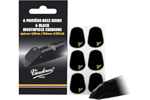 Vandoren - Bissgummis für Saxophon/Klarinette - 6er Pack - schwarz - 0,8 mm