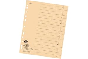 ‎FALKEN Original Falken 100er Pack Trennblätter. Made in Germany. Aus Recycling-Karton für DIN A4 chamois Trennlaschen Trennblätter Ordner Register Kalender Blauer Engel