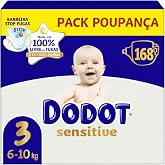 DODOT Diapers Size 3 Sensitive 168 Units Pack XXL