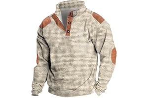 TIMELYE Sweatshirt Herren Outdoor Pullover Herren Ohne Kapuze Pullover in übergrößen Warm Vintage Sweatpullover für Männer Pulli Sweater Winter Langarmshirt Jacke